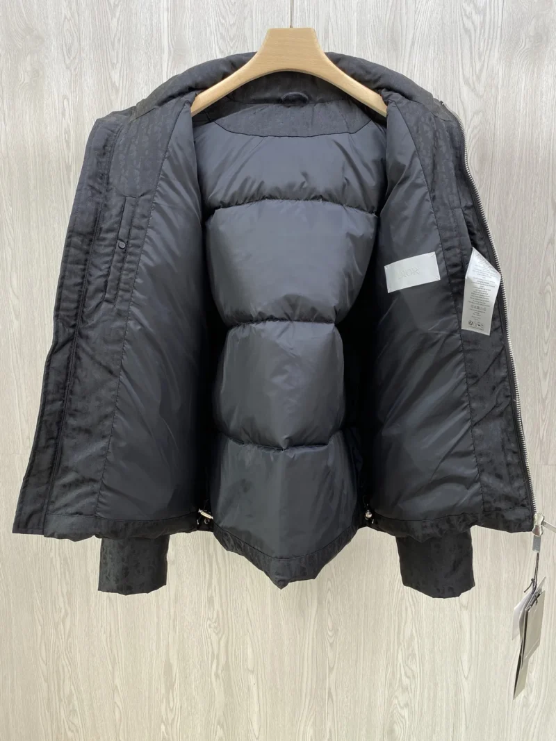 Replica Dior CD Classic Down Jacket Black Oblique Reps - RepLuxe