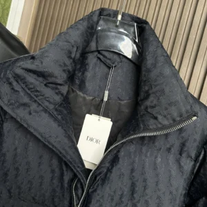Replica Dior Down Jacket Black Logo Series Reps - RepLuxe