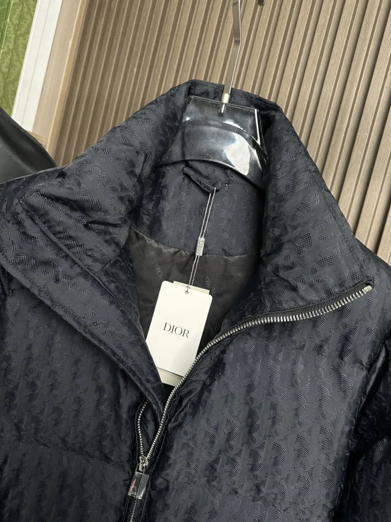 Replica Dior Down Jacket Black Logo Series Reps - RepLuxe