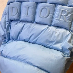 Replica Dior Stand Collar Down Jacket Blue Relaxed Reps - RepLuxe