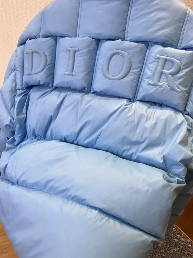 Replica Dior Stand Collar Down Jacket Blue Relaxed Reps - RepLuxe