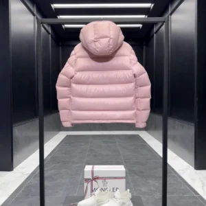 Replica Moncler Maire Short Down Jacket Pink Glossy Reps - RepLuxe