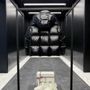 Replica Moncler Parana Black Glossy Jacket Reps - RepLuxe