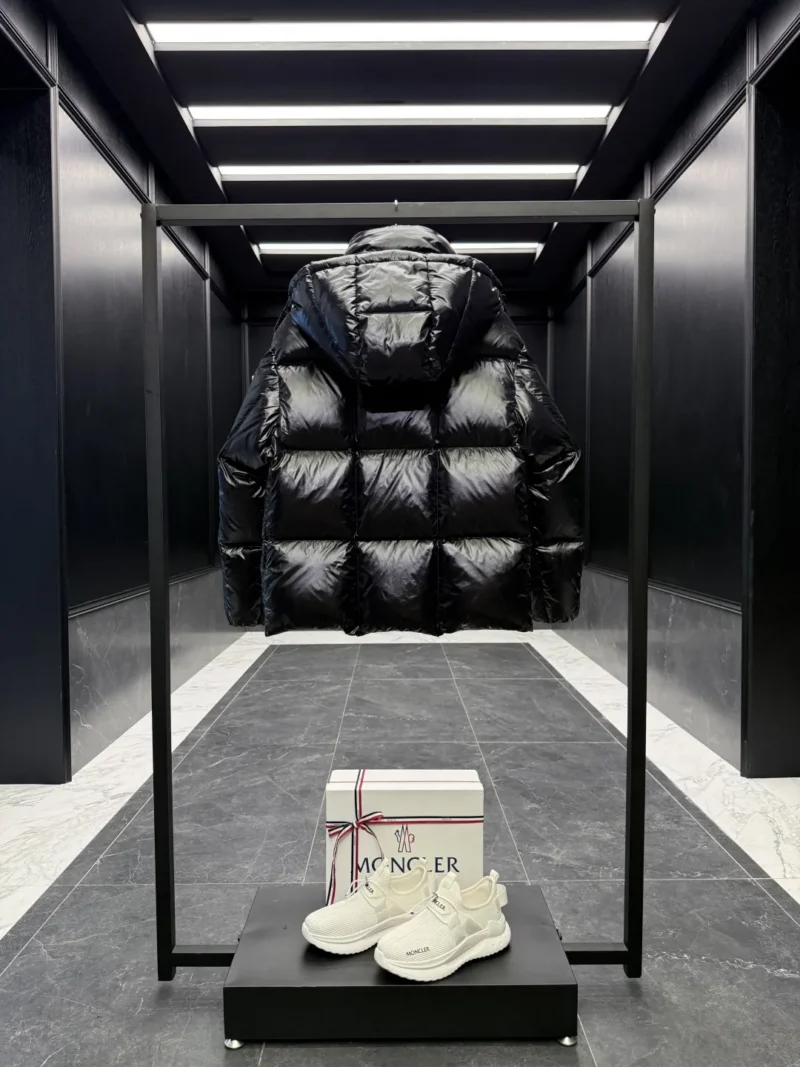 Replica Moncler Parana Black Glossy Jacket Reps - RepLuxe