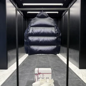 Replica Moncler Leste Down Jacket Blue Short Reps - RepLuxe