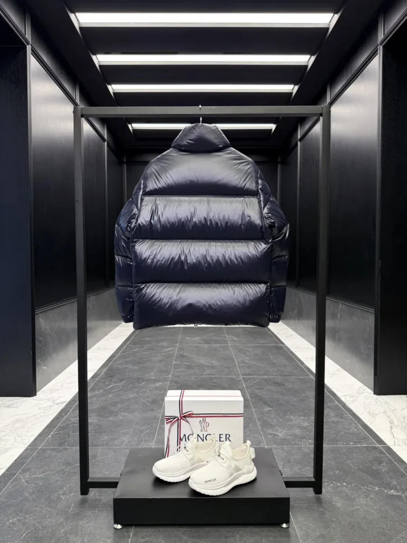 Replica Moncler Leste Down Jacket Blue Short Reps - RepLuxe