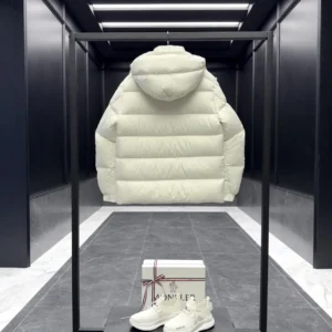 Replica Moncler Maya 70 Down Jacket Cream White Reps - RepLuxe