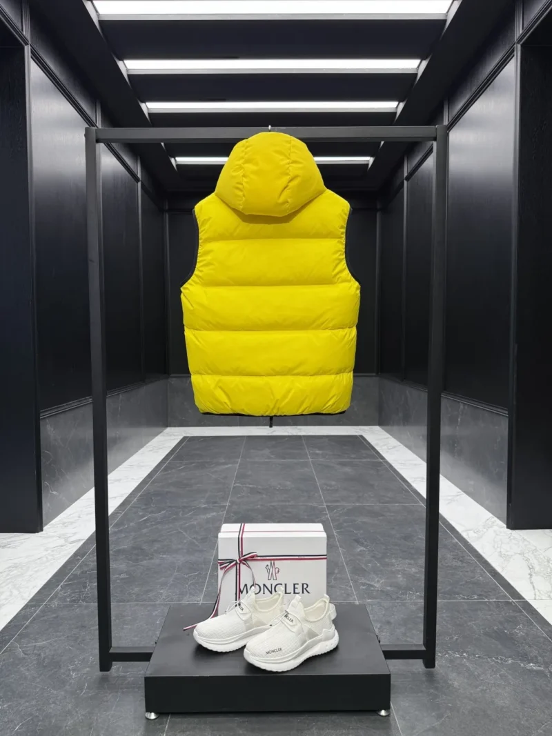 Replica Moncler Guersac Quilted Vest Yellow Sleeveless Reps - RepLuxe