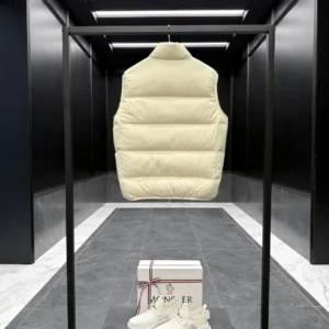 Replica Moncler Almaz Down Vest Cream Quilted Reps - RepLuxe