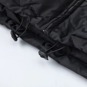 Replica Gucci Monogram Down Jacket Black Hooded Reps - RepLuxe