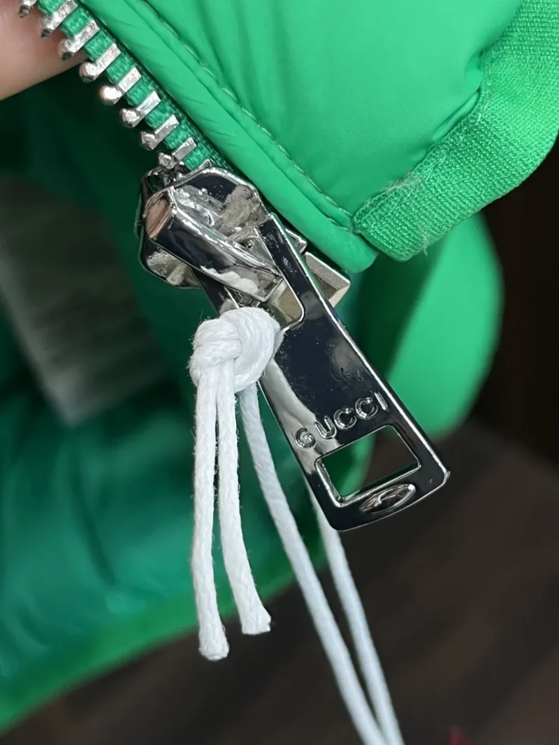 Replica Gucci 2025 Down Jacket Green Stand Collar Reps - RepLuxe