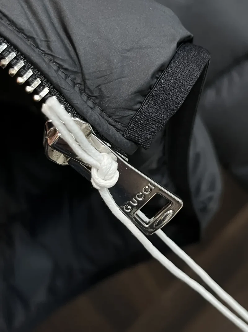 Replica Gucci 2025 Down Jacket Black Stand Collar Reps - RepLuxe