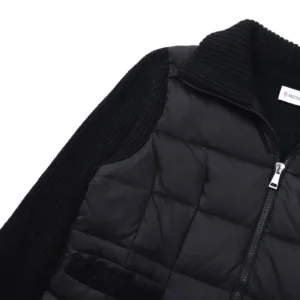 Replica Moncler M30 Knit Down Jacket Black Women Reps - RepLuxe