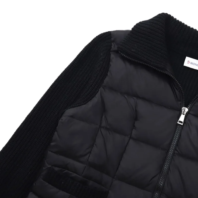 Replica Moncler M30 Knit Down Jacket Black Women Reps - RepLuxe