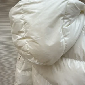 Replica Moncler Maya Down Jacket White Hooded Reps - RepLuxe