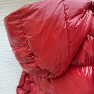 Replica Moncler Maya Down Jacket Red Hooded Reps - RepLuxe