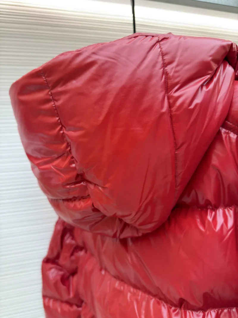 Replica Moncler Maya Down Jacket Red Hooded Reps - RepLuxe