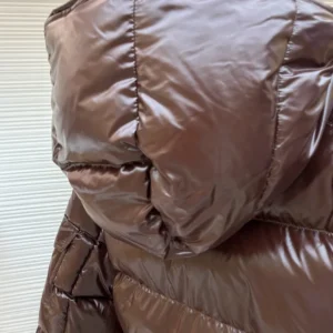 Replica Moncler Maya Down Jacket Brown Hooded Reps - RepLuxe