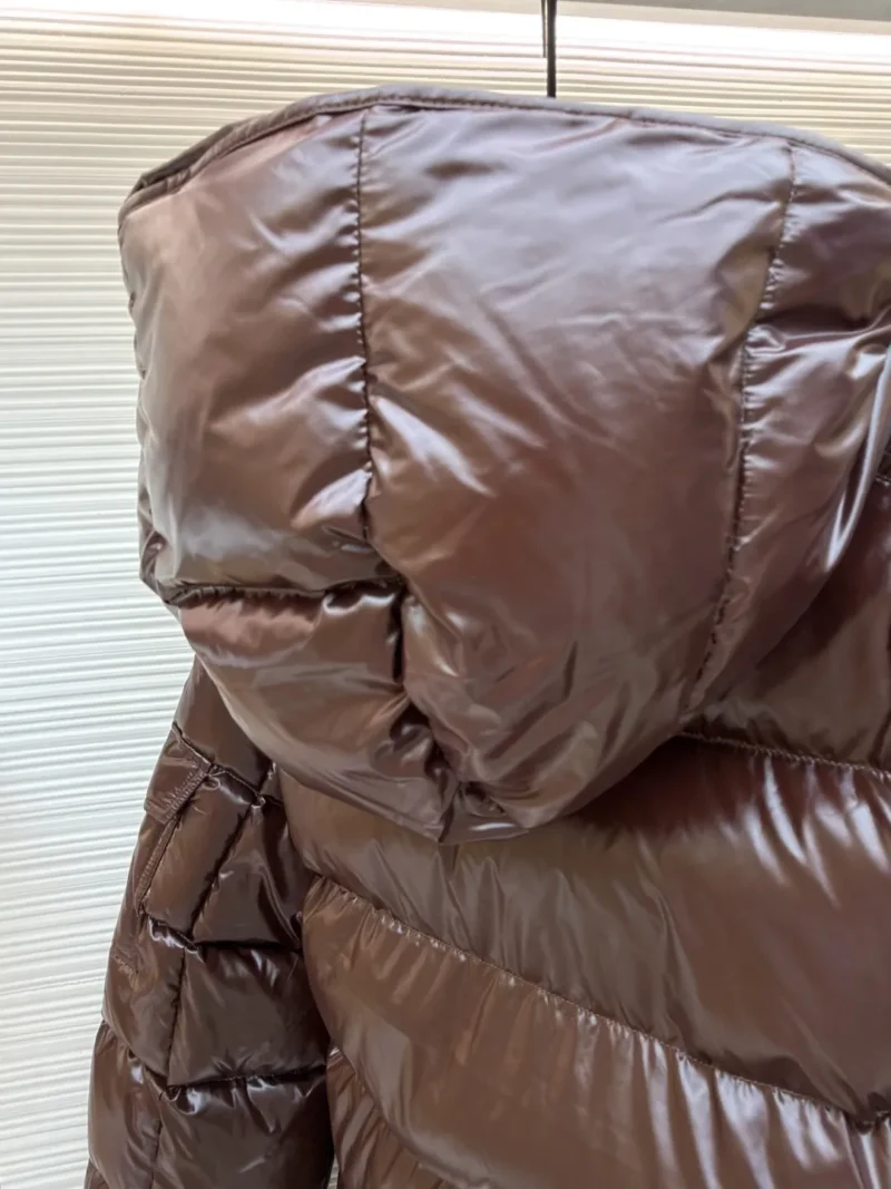 Replica Moncler Maya Down Jacket Brown Hooded Reps - RepLuxe