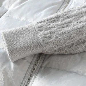 Replica Dior Knit Down Jacket White Unisex Reps - RepLuxe