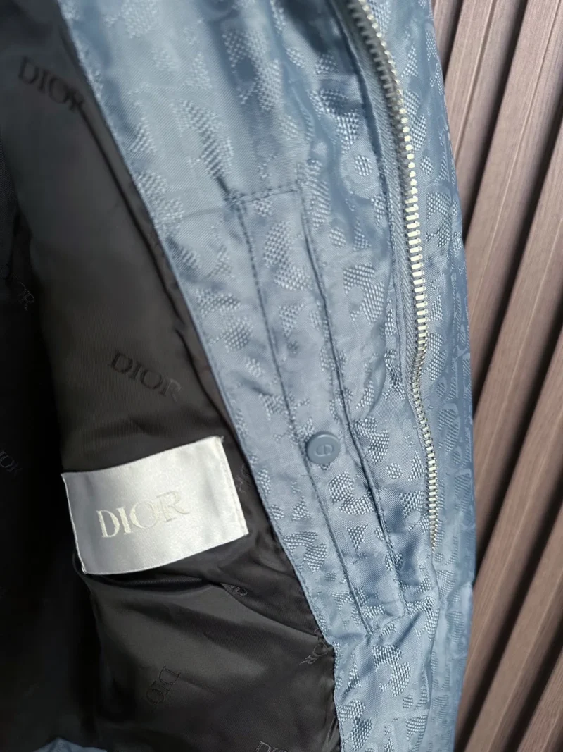 Replica Dior Down Jacket Blue Logo Series Reps - RepLuxe