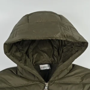 Replica Moncler Knit Hooded Down Jacket Olive Reps - RepLuxe