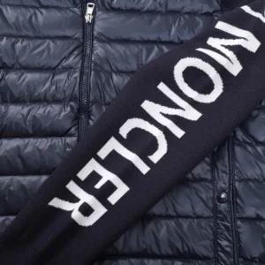 Replica Moncler M29 Knit Down Jacket Navy Blue Reps - RepLuxe