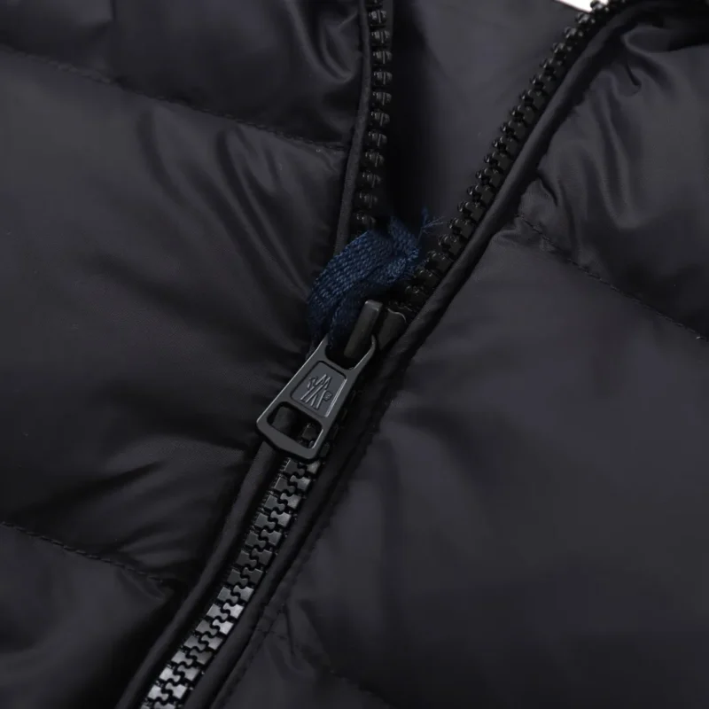Replica Moncler Knit Down Jacket Black Stand Collar Reps - RepLuxe