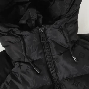 Replica Louis Vuitton Down Jacket Black Monogram Reps - RepLuxe