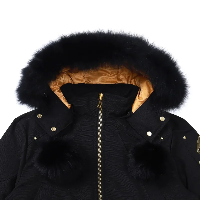 Replica Moose Knuckles 01 Gold Scissor Down Jacket Black Reps - RepLuxe