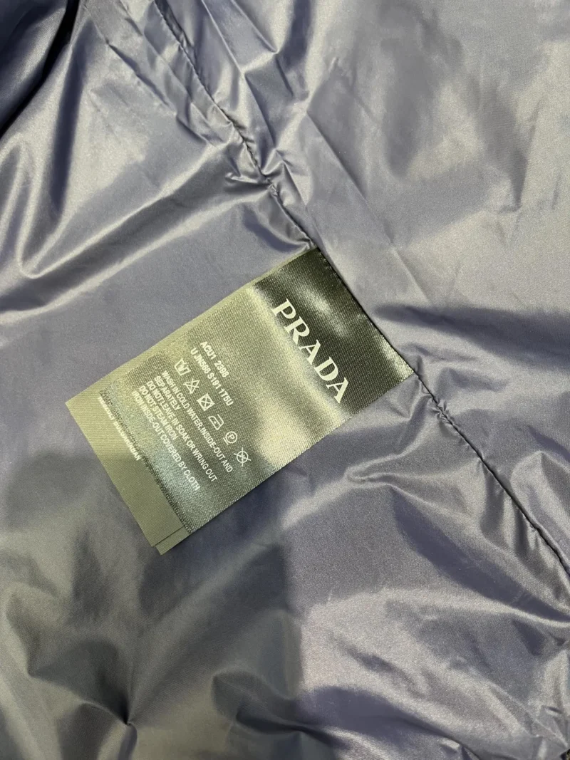 Replica Prada Minimalist Down Vest Blue Sleeveless Reps - RepLuxe