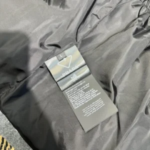 Replica Prada Logo Wool Down Vest Gray Sleeveless Reps - RepLuxe