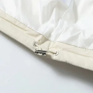 Replica Prada Letter Down Jacket White Unisex Reps - RepLuxe