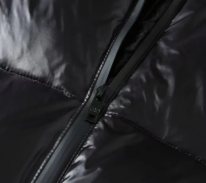 Replica Prada Hooded Down Jacket Black Unisex Reps - RepLuxe