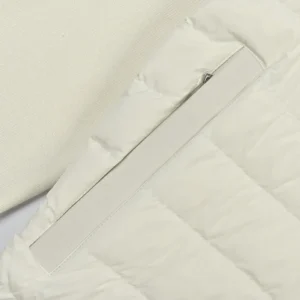 Replica Moncler Knit Down Jacket White Stand Collar Reps - RepLuxe