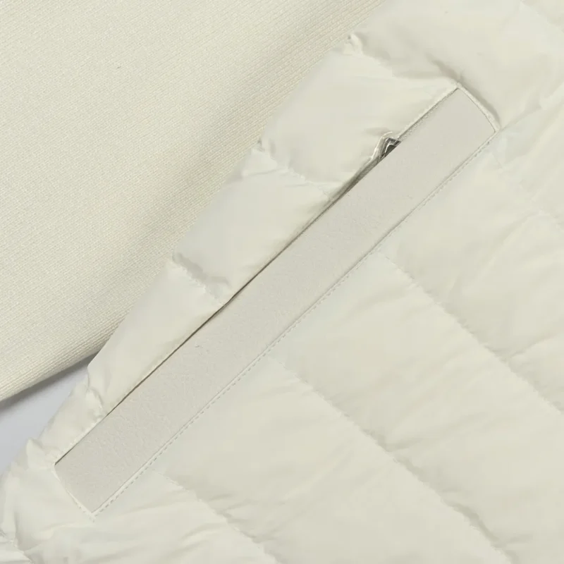 Replica Moncler Knit Down Jacket White Stand Collar Reps - RepLuxe