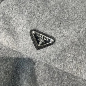 Replica Prada Down Jacket Grey Stand Collar Style Reps - RepLuxe