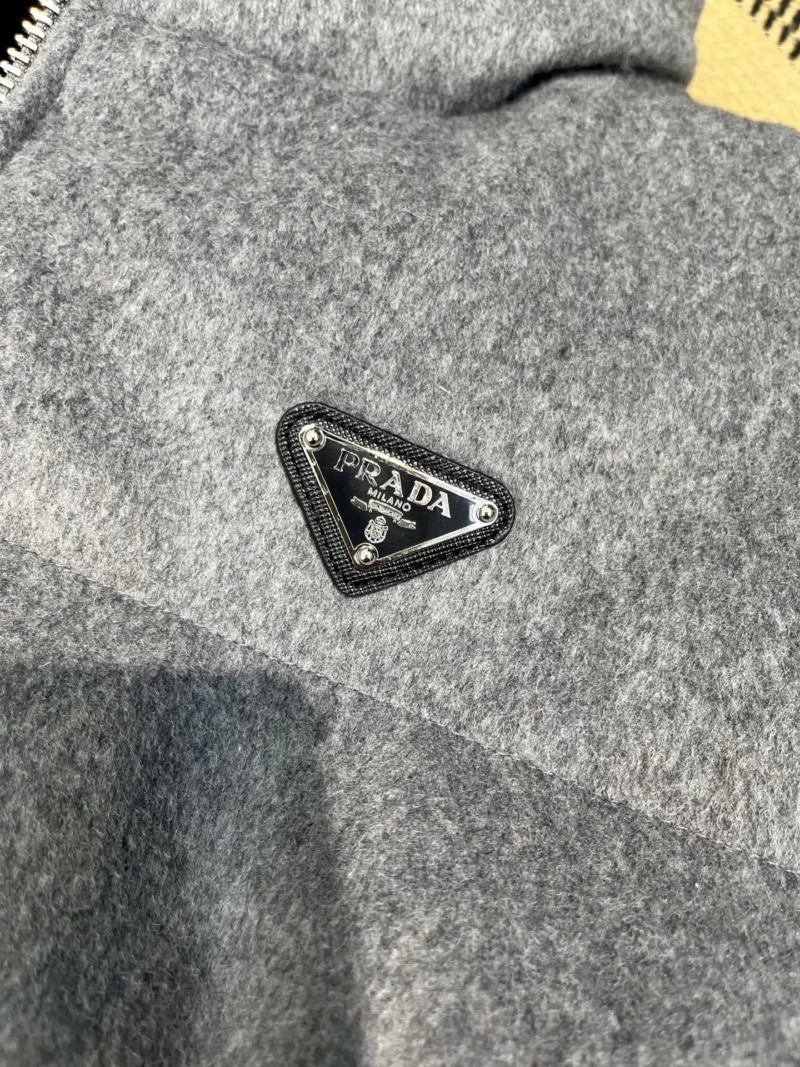 Replica Prada Down Jacket Grey Stand Collar Style Reps - RepLuxe