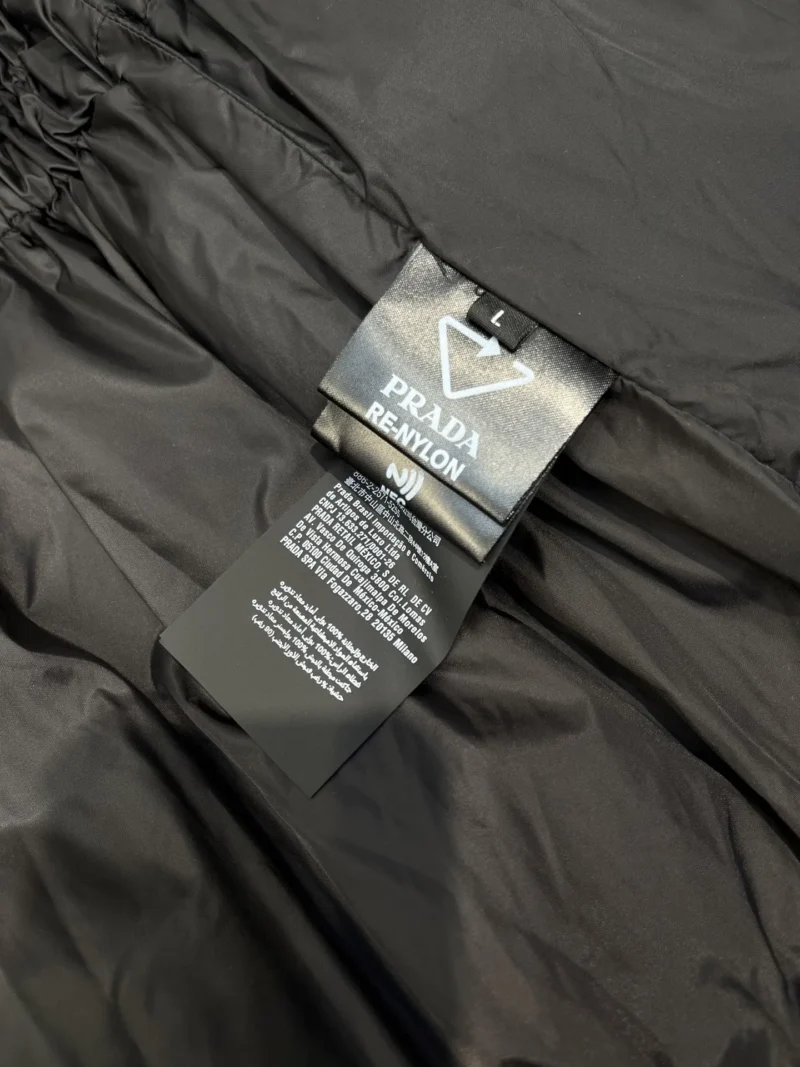 Replica Prada Velvet Down Jacket Black Hooded Reps - RepLuxe