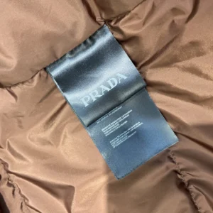 Replica Prada Biker Down Jacket Brown Hooded Reps - RepLuxe