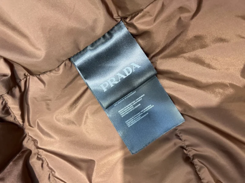 Replica Prada Biker Down Jacket Brown Hooded Reps - RepLuxe