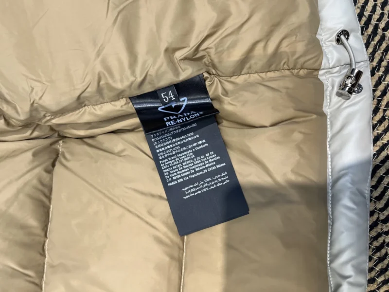 Replica Prada Minimalist Down Jacket Beige Hooded Reps - RepLuxe