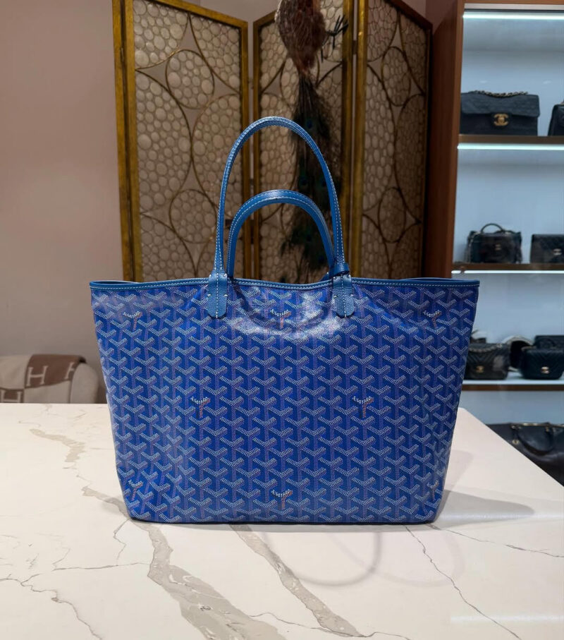 Goyard Anjou PM Reversible Tote Bag in Blue Goyardine