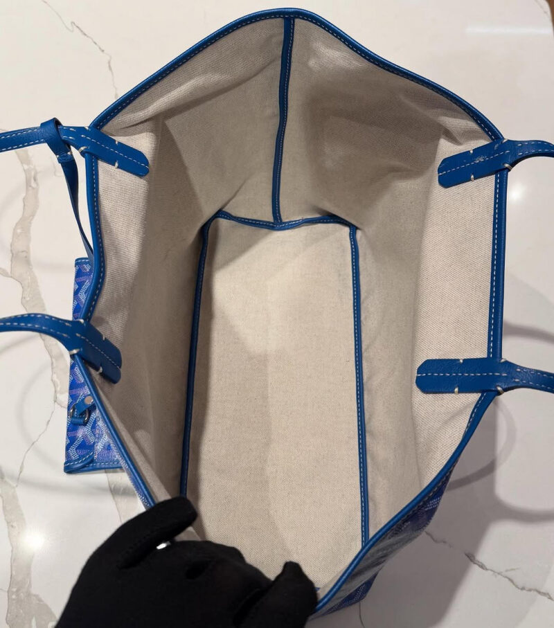 Goyard Anjou PM Reversible Tote Bag in Blue Goyardine