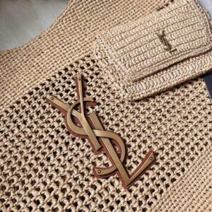YSL Saint Laurent Icare Maxi raffia tote bag
