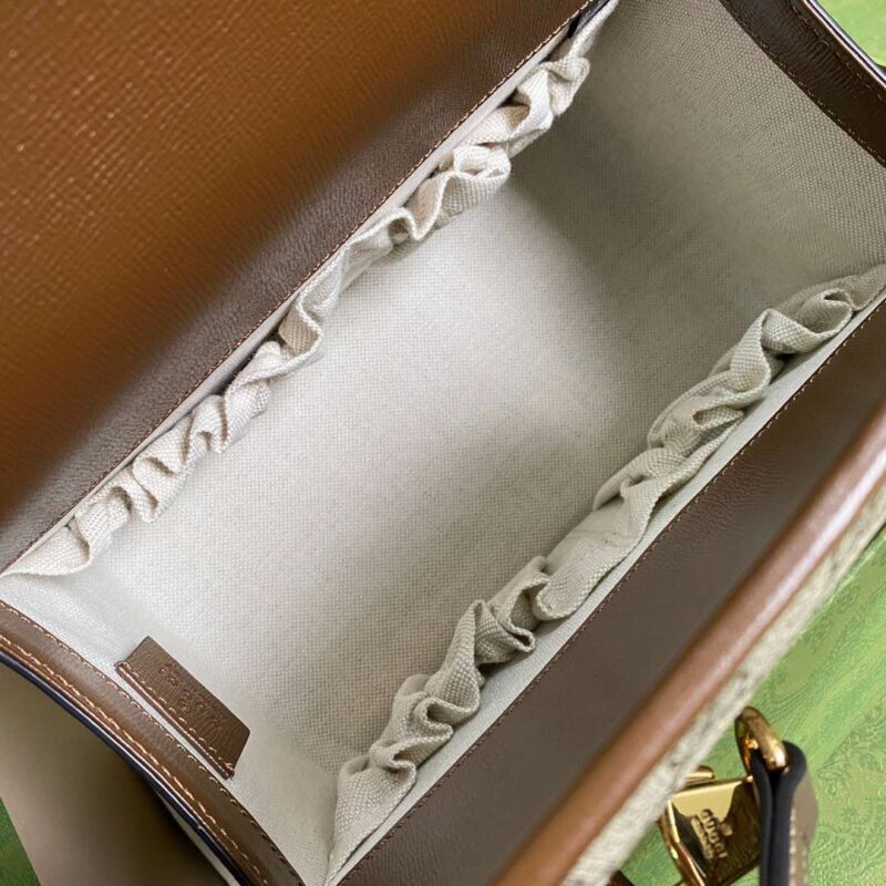 Gucci 1955 Luxury Women’s Handbag with Brown Handle 23x16x12cm