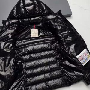 b32a3116-d600-4fb5-b0bd-5385c67cd5e1 Reissue Moncler Shiny Black Hooded Jacket