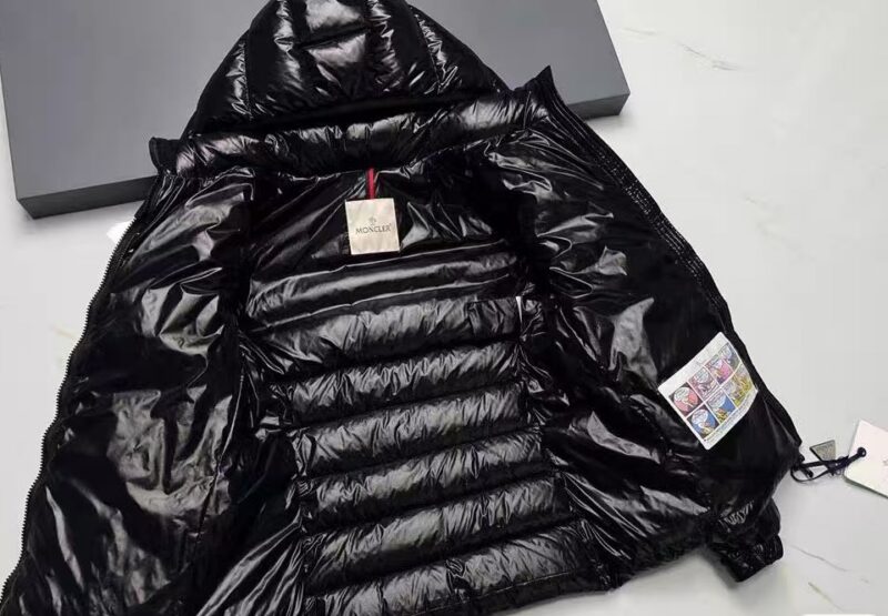 b32a3116-d600-4fb5-b0bd-5385c67cd5e1 Reissue Moncler Shiny Black Hooded Jacket