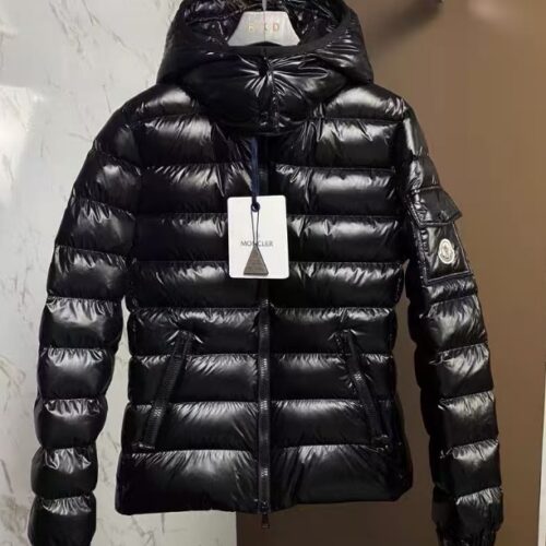 bd4e019a-0d90-48cc-b0a6-fa5e940ce342 Reissue Moncler Shiny Black Hooded Jacket
