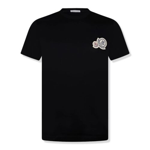 Reissue Moncler Double Bell Logo Black T Shirt